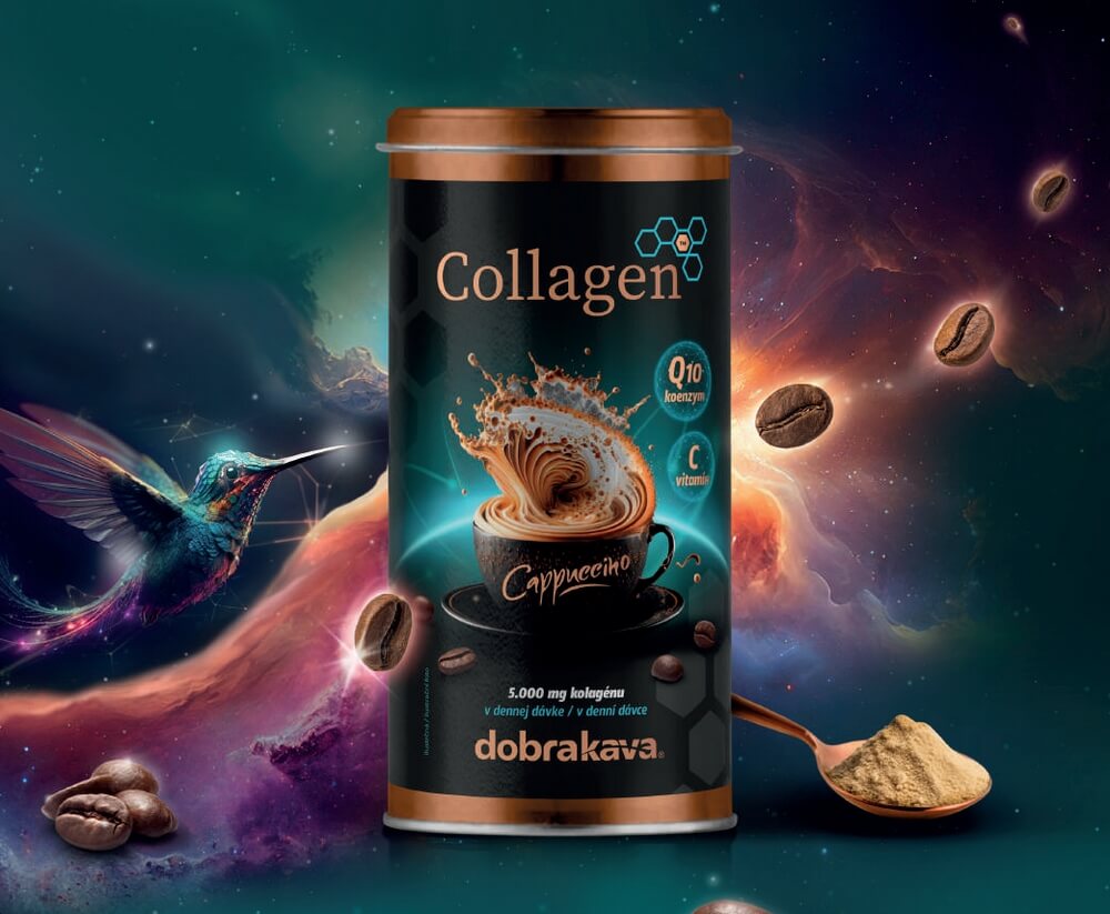 Collagen cappuccino je výživový doplnok s a kávou arabika a kolagénom