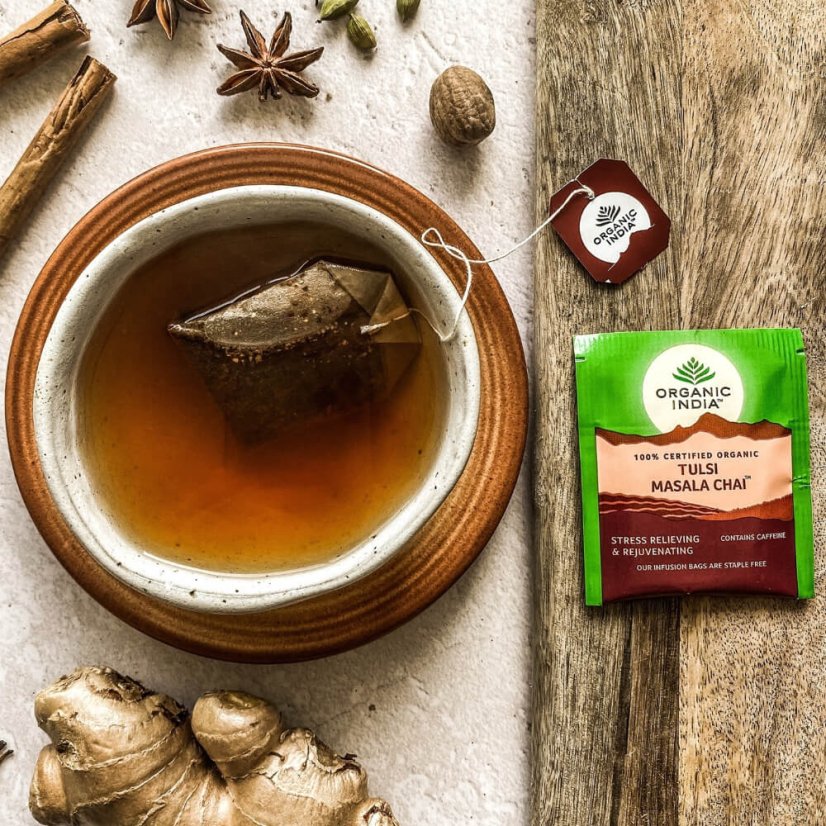 Tulsi Masala Chai - stres a imunita, porciovaný čaj, 25 vreciek