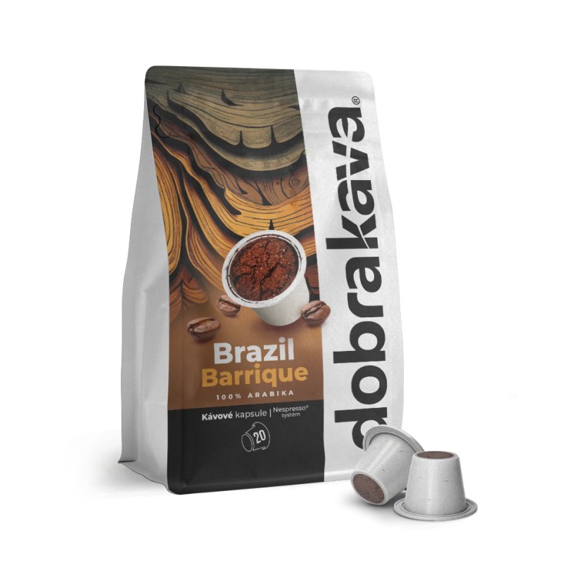 Kávové kapsuly Brazil Barrique s príchuťou whisky