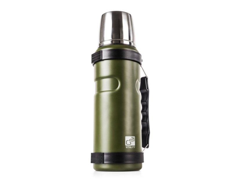 Termofľaša na pitie s rukoväťou zelená, 1000ml