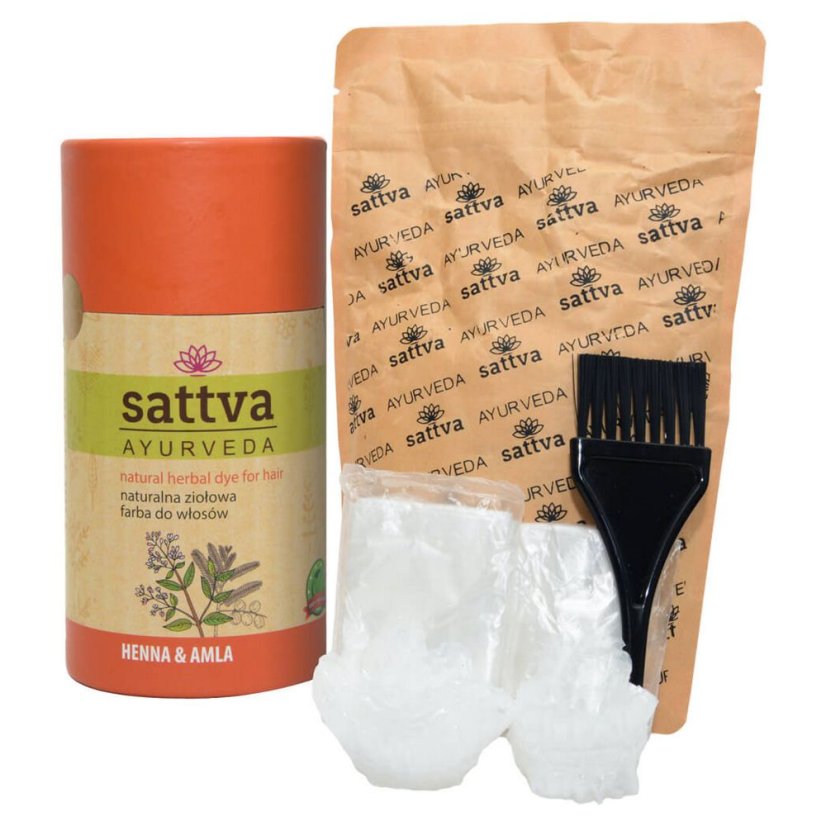 Henna na farbenie a výživu vlasov s Amlou, červené 150g