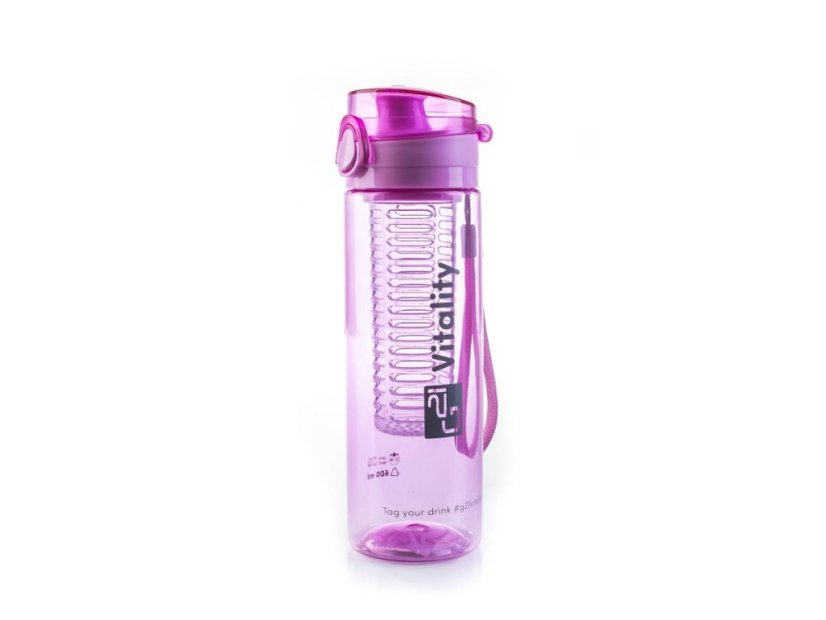 Fľaša na smoothie alebo džús 600 ml, fialová