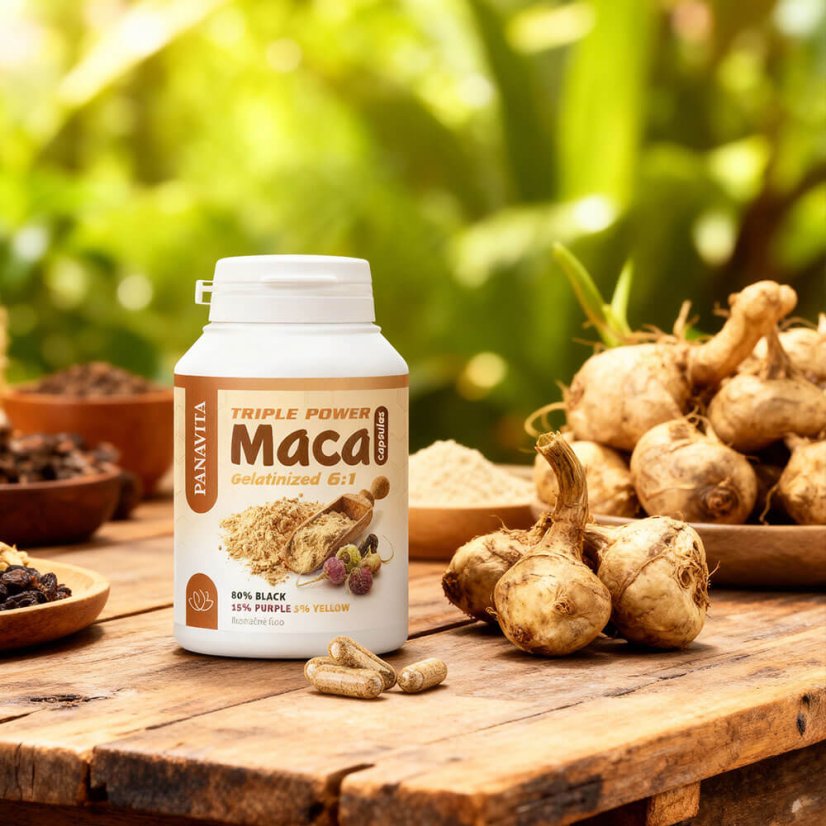 Želatínovaná Maca Triple Power (6:1) kapsule