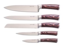 Sada nožov 5ks s nerezovým blokom Gourmet Steely