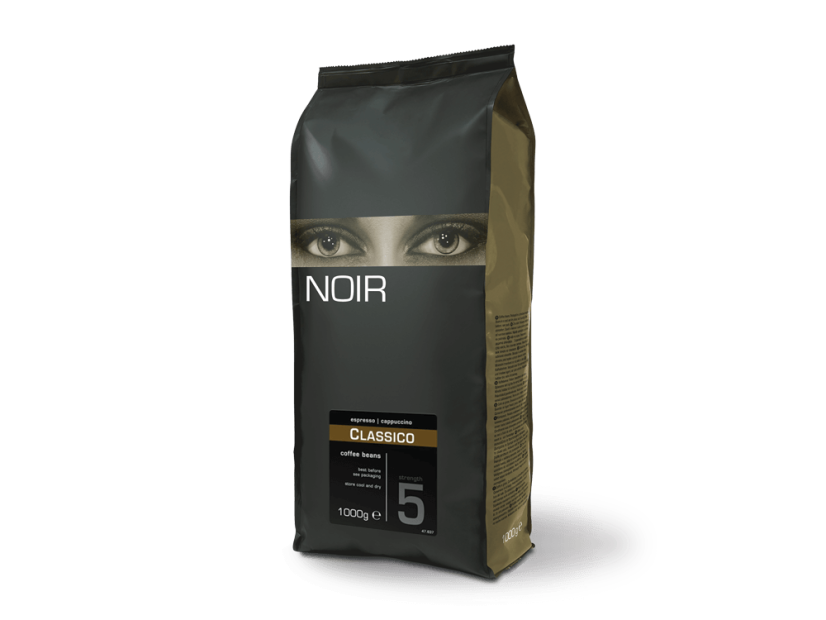 Café Noir: Exkluzívny kávový zážitok s jemnou chuťou horkej čokolády a korenia, 100% robusta, 1kg 