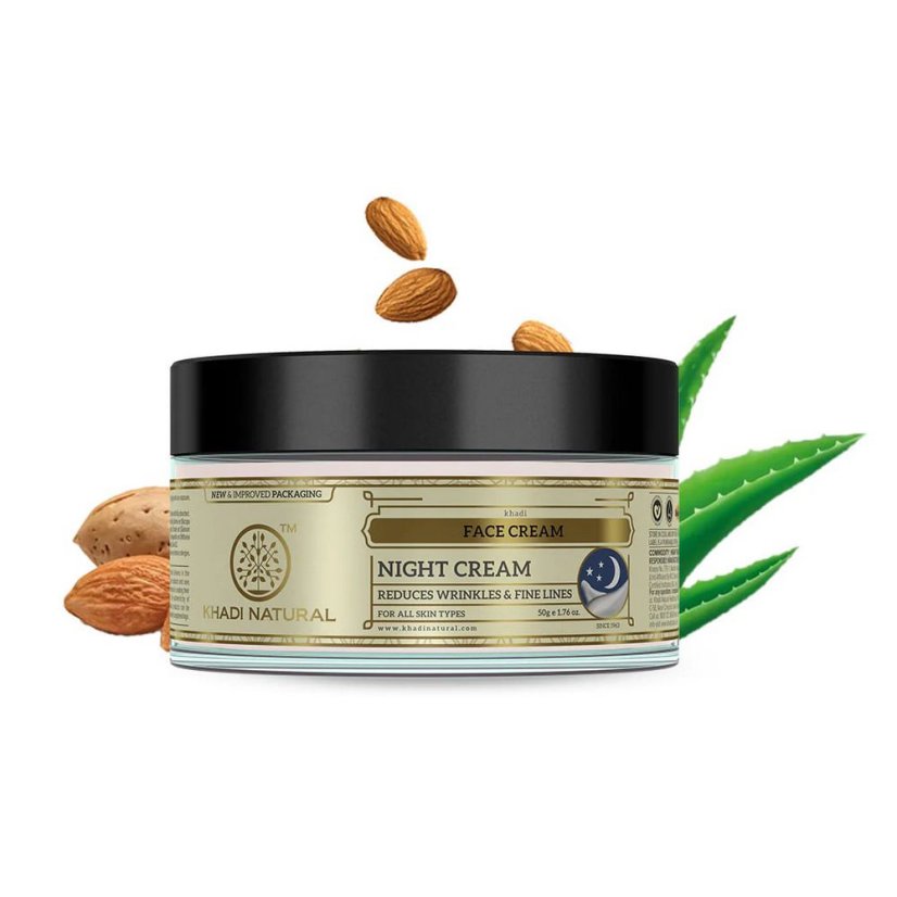 Nočný krém s Mandľami a Aloe Vera proti vráskam, 50g