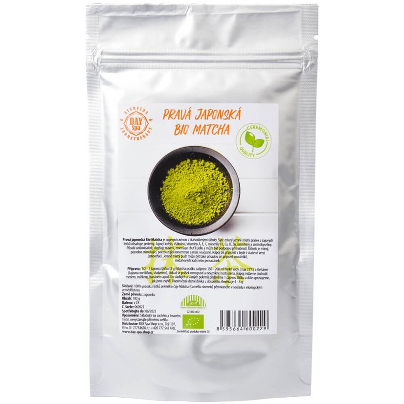 Bio Zelený čaj Matcha, sypaný čaj, 60g - Obsah balenia: 100 g