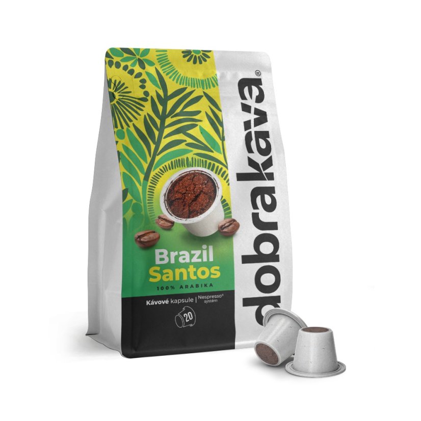 Kávové kapsuly Brazil Santos s krémovou chuťou