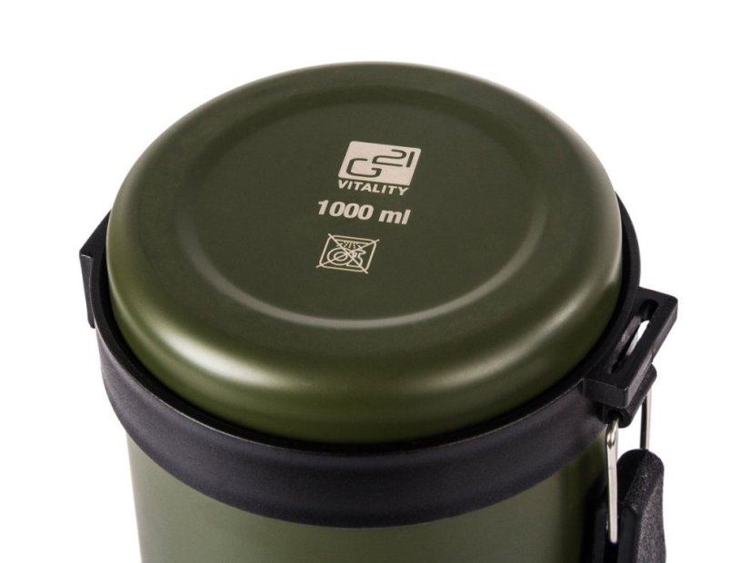 Termofľaša na pitie s rukoväťou zelená, 1000ml
