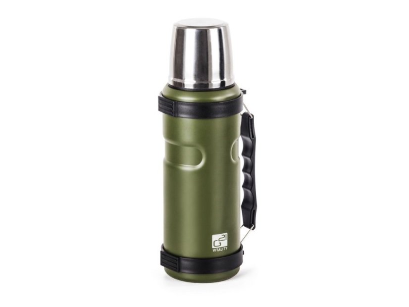 Termofľaša na pitie s rukoväťou zelená, 1000ml