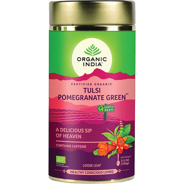 Tulsi s granátovým jablkom a zeleným čajom, sypaný čaj, 100 g