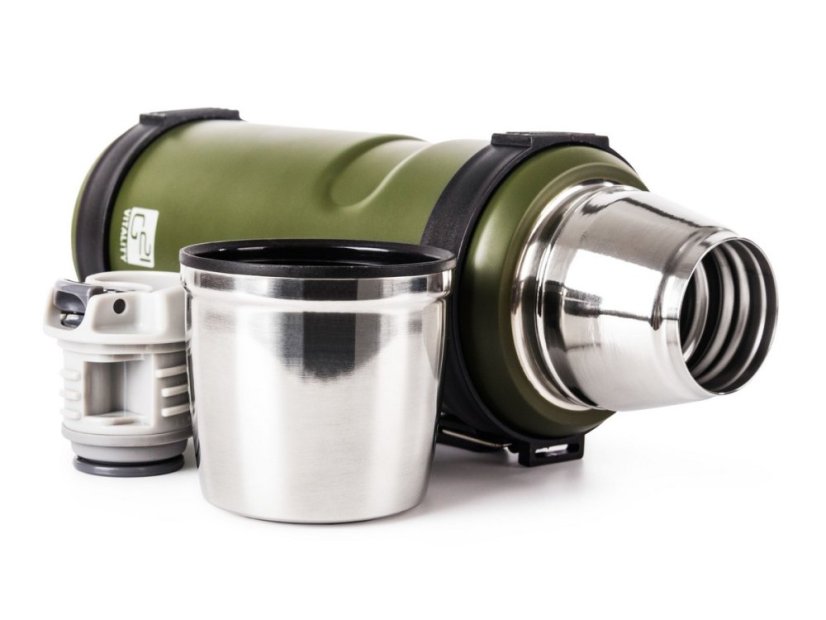 Termofľaša na pitie s rukoväťou zelená, 1000ml