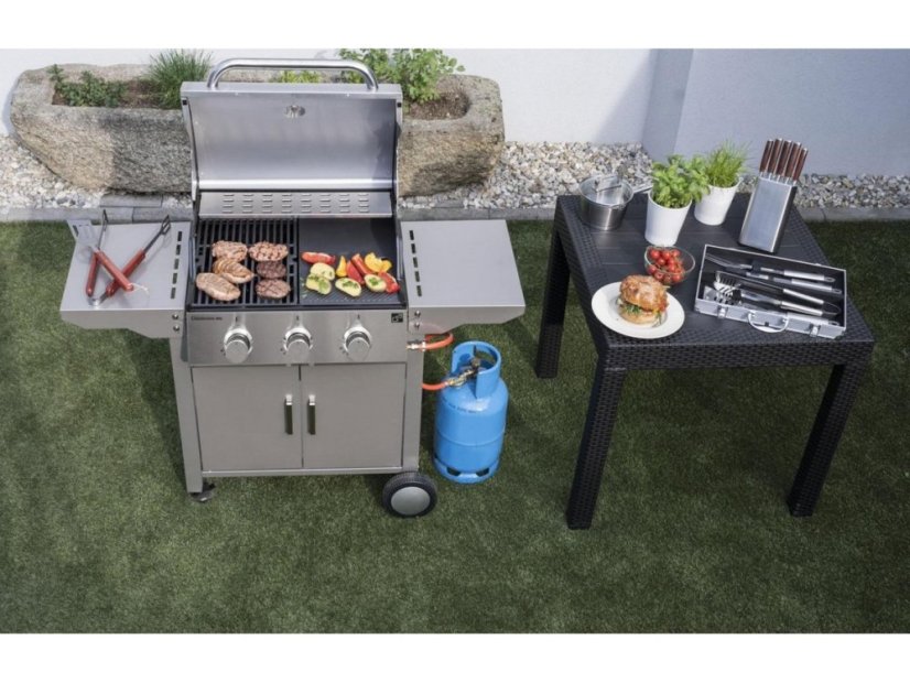 Plynový gril Oklahoma BBQ Premium Line 3 horáky +redukčný ventil