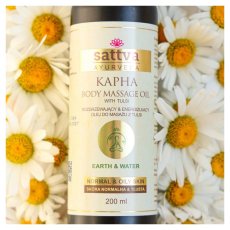 Ajurvédsky masážny olej Kapha s Tulsi zahrieva svaly a kĺby, 200ml