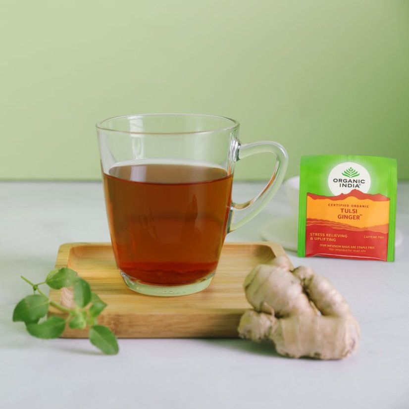 Tulsi Ginger, imunita a trávenie, porciovaný čaj, 25 vreciek