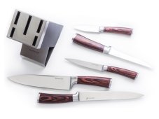 Sada nožov 5ks s čierno-nerezovým blokom Gourmet Dynamic