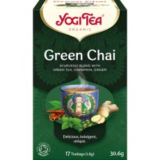 Green Chai pre povzbudenie, porciovaný čaj, 17 vreciek