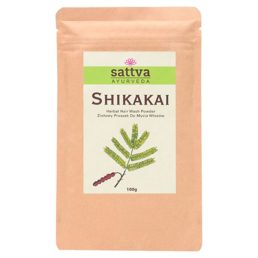 Bylinný práškový šampón Shikakai, zdravý rast, 100 g