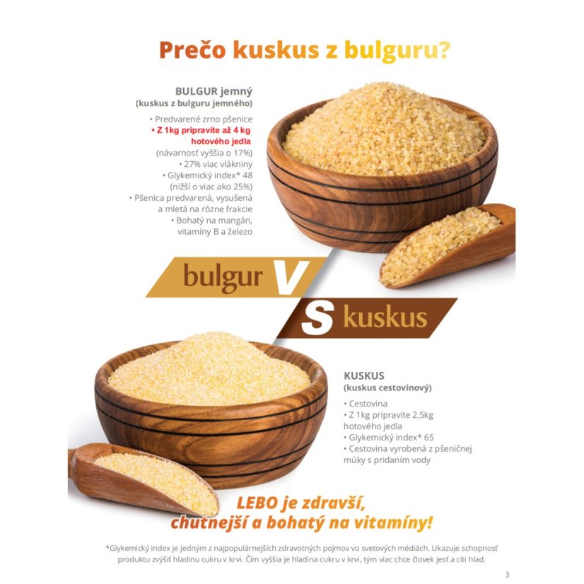 Kuskus z jemného bulguru DURU, 1kg