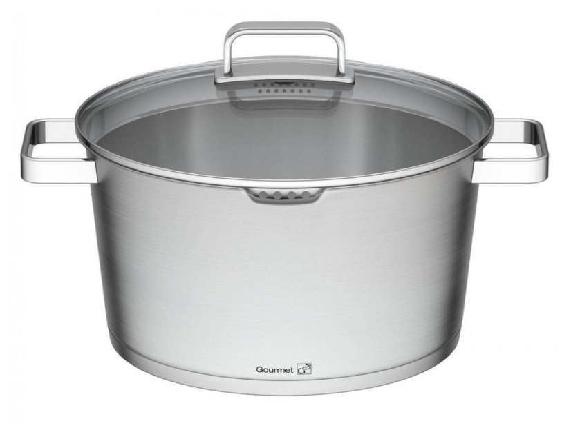Sada riadu G21 Gourmet Magic s cedníkom, 4 diely, nerez