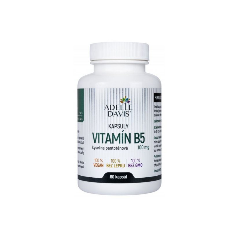 Adelle Davis - Vitamín B5 100 mg, 60 kapsúl