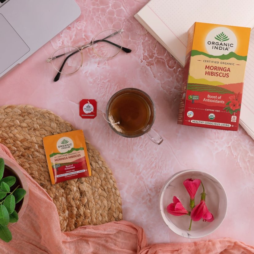 Moringa s ibištekom - relax a imunita, porciovaný čaj, 25 vreciek