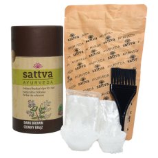 Henna na farbenie a výživu vlasov, tmavo hnedá 150g