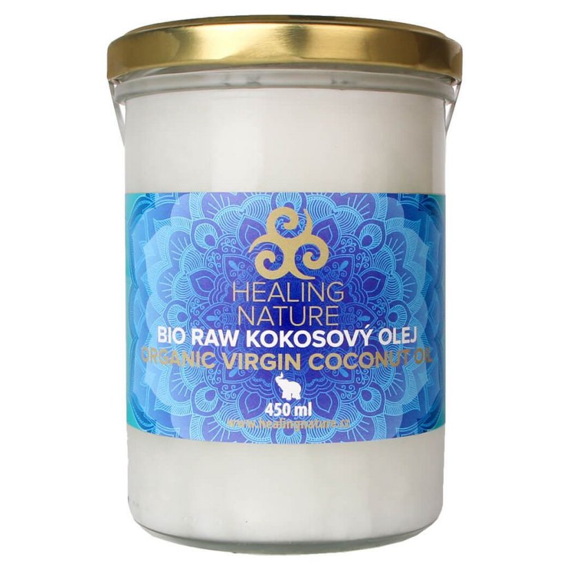 Bio Raw Kokosový olej lisovaný za studena, 450ml