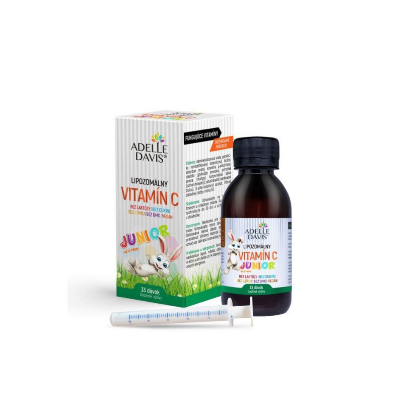 Adelle Davis - Lipozomálny vitamín C JUNIOR od 3 rokov, 33 dávok