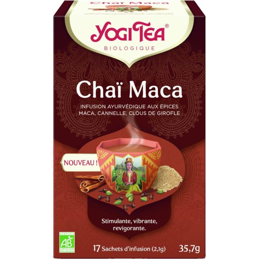 Maca Chai, vitalita a energia, porciovaný čaj, 17 vreciek Maca Chai, vitalita a energia, porciovaný čaj, 17 vreciek