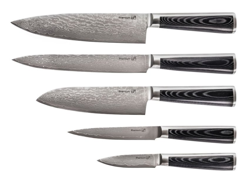 Sada nožov Damascus Premium Box 5ks