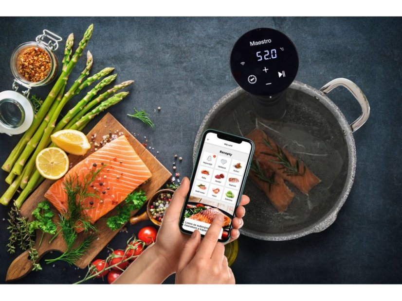 Ponorný pomalý varič Sous vide Maestro WiFi 1200W