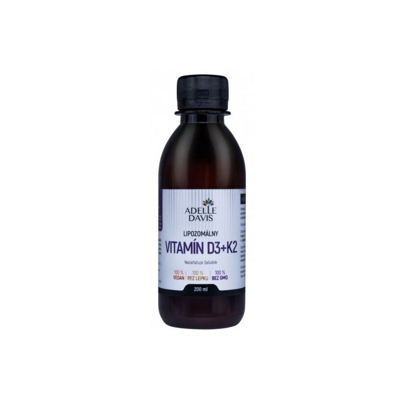 Adelle Davis - Lipozomálny vitamín D3+K2, 200 ml