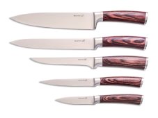 Sada nožov 5ks s bambusovým blokom Gourmet Nature