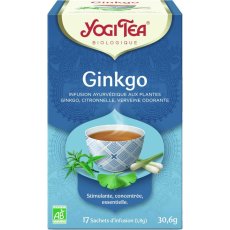 Ginkgo pre podporu pamäti, porciovaný čaj, 17 vreciek