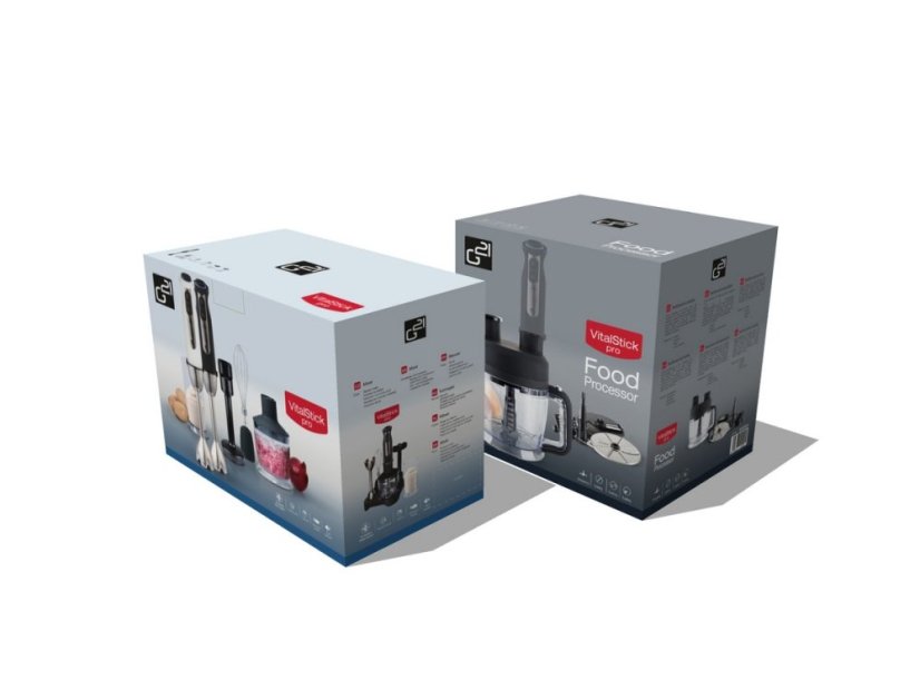 Tyčový mixér VitalStick Pro 1000W, +Food Processor a tichý chod