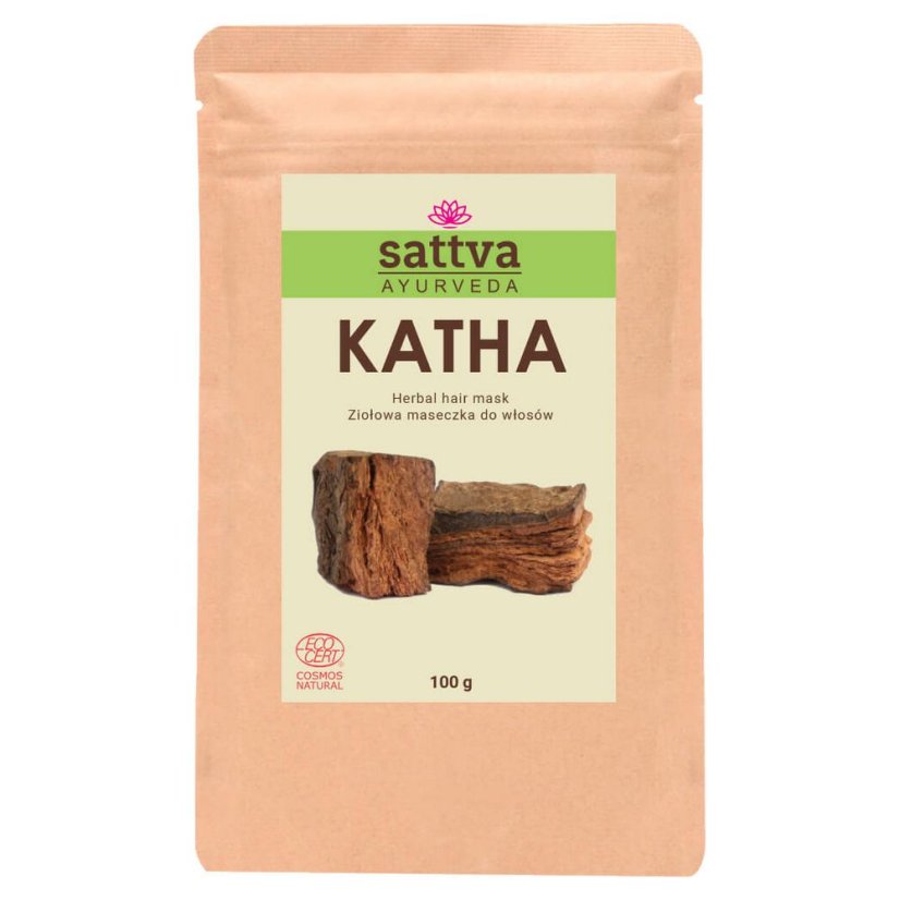 Bylinný vlasový prášok Katha, posilnenie a sfarbenie, 100 g