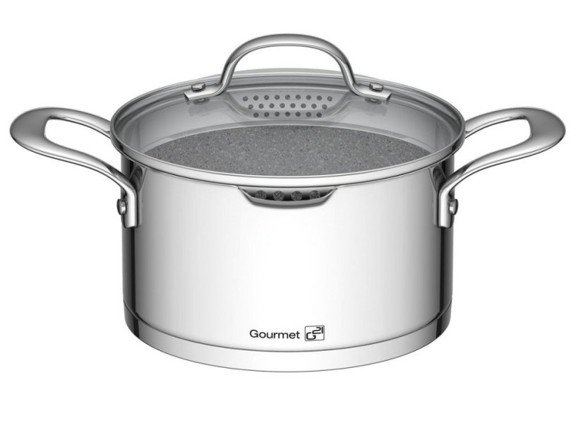 Sada riadu G21 Gourmet Miracle s cedidlom, 9 dielov, nerez / greblon