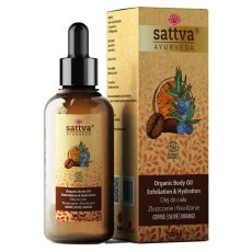 Exfoliačný masážny olej Káva, Olivy & Pomaranč 100ml
