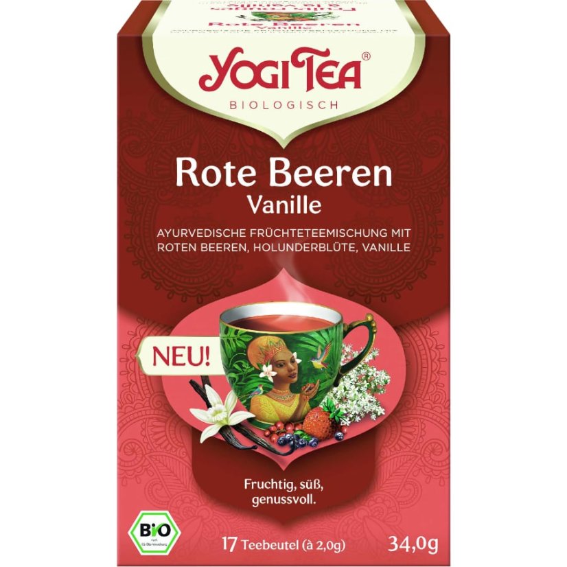 Berry Vanilla, imunita a relax, porciovaný čaj, 17 vreciek