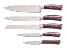 Sada nožov 5ks s nerezovým blokom Gourmet Steely