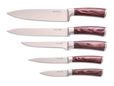 Sada nožov 5ks s čierno-nerezovým blokom Gourmet Dynamic