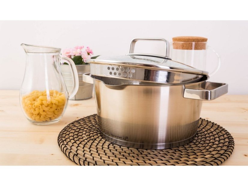 Hrniec G21 Gourmet Magic s cedidlom 28 cm +pokrievka