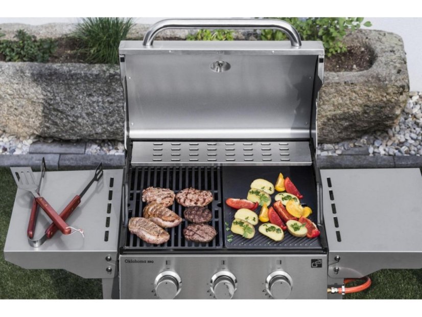 Plynový gril Oklahoma BBQ Premium Line 3 horáky +redukčný ventil