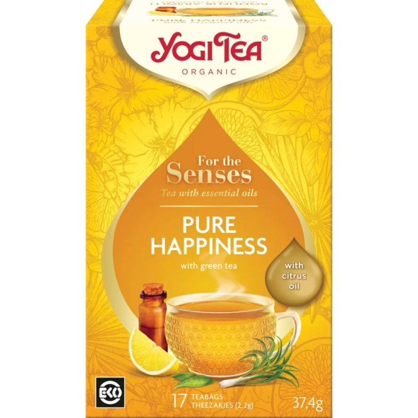 Pure Happiness: Bio zelený čaj s citrónom, porciovaný, 17 vreciek