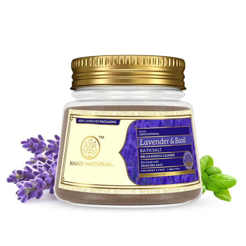 Uvoľňujúca soľ do kúpeľa Levanduľa & Tulsi 200g