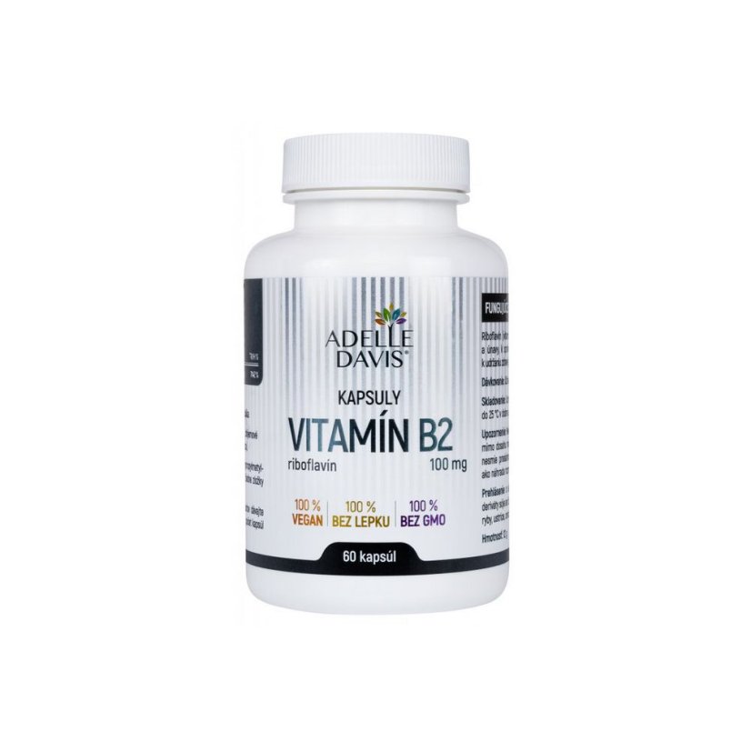Adelle Davis - Vitamín B2 100 mg, 60 kapsúl