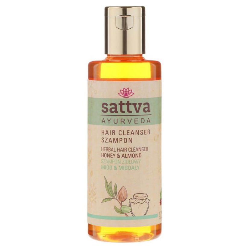 Bylinný vlasový šampón s medom a mandľou pre citlivé vlasy, 210 ml