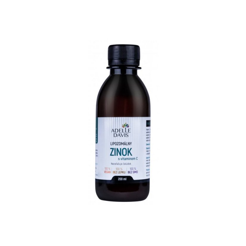 Adelle Davis - Lipozomálny zinok + vitamín C, 200ml