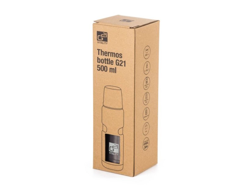 Termofľaša na pitie oceľovo šedá, 500ml